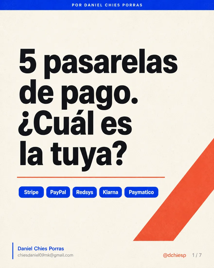 Diapositiva 1 de 3: 5 pasarelas de pago: ¿cuál es la tuya?