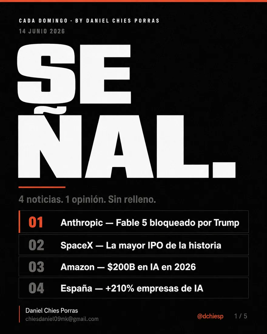 Diapositiva 1 de 3: SEÑAL: 4 noticias de IA y mercados del 14 de junio