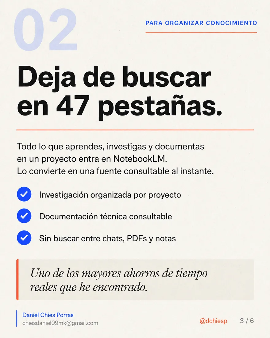 Diapositiva 3 de 6: Las herramientas que necesitas para organizar bien tu IA