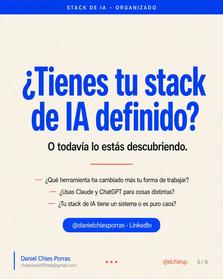 Diapositiva 6 de 6: Las herramientas que necesitas para organizar bien tu IA
