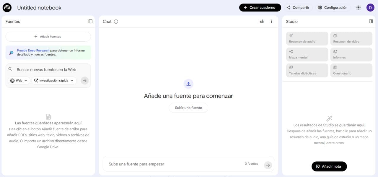 Imagen 3 del post «¿Te imaginas tener un “cuaderno” que lee tus PDFs, webs, Docs y apuntes... y se convierte en tu compañero de…»